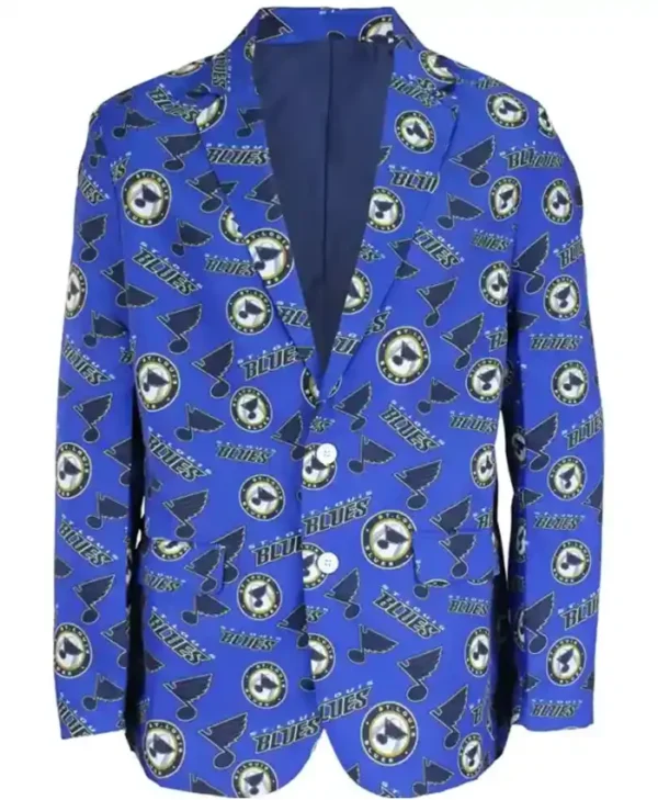 St. Louis Blues Printed Blue Blazer