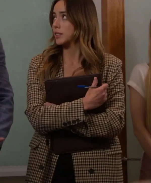 Married by Mistake Chloe Bennet Plaid Coat