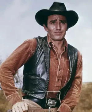 James Drury The Virginian Leather Vest