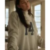 Lola Tung The Summer I Turned Pretty Belly Conklin Grey Print Sweatshirt