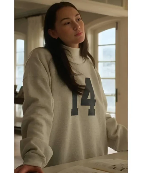 Lola Tung The Summer I Turned Pretty Belly Conklin Grey Print Sweatshirt