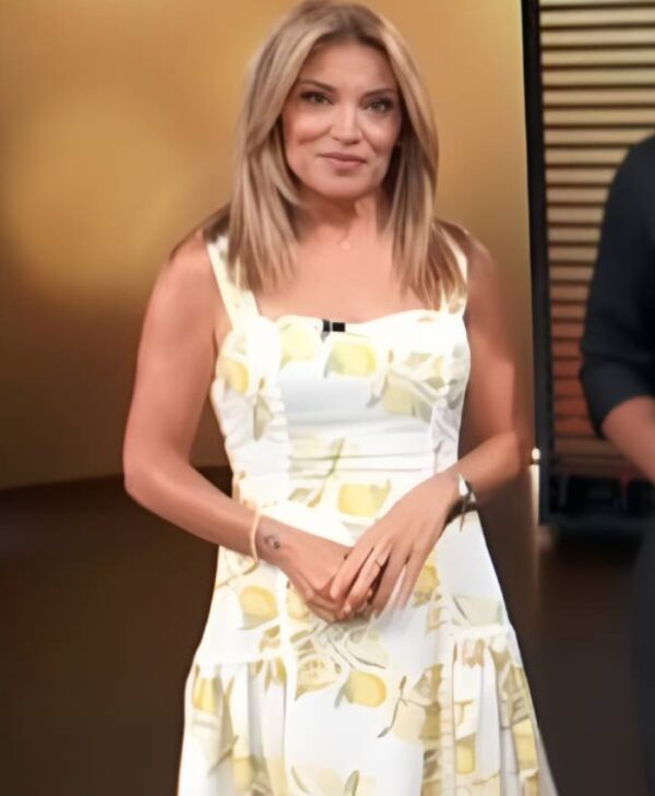 Shop Access Daily 2025 Kit Hoover White Lemon Print Mini Dress