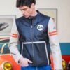 24H Le Mans Karl Ecru Black Leather Jacket