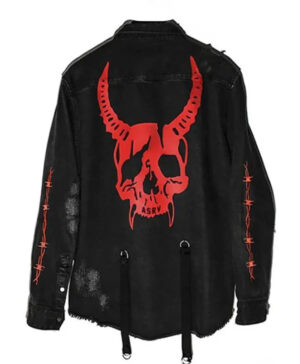 Halloween Gothic Demon Hunter Skull Black Jacket